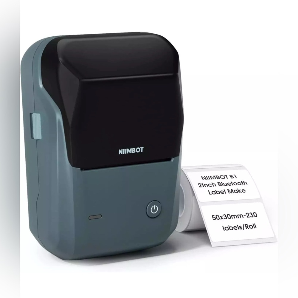 NIIMBOT B1 Label Maker Machine with 1 Roll Starter Tape, Bluetooth Label Printer
